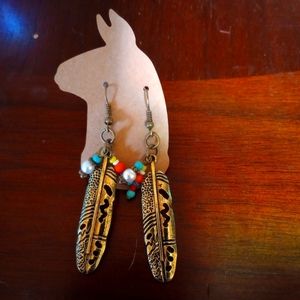 These are one of a kind handmade earrings